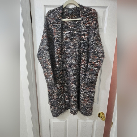 Moda Seta made in Italy Marled Yarn Cardigan Sweater size large NEW WITHOUT TAGS - Picture 1 of 4